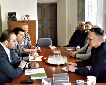 EHU Rector Prof. Krzysztof Rybinski had a meeting with U.S. Chargé d’Affaires Mr. Ruben Harutunian