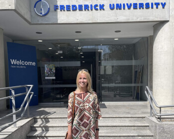 Maryia Zharylouskaya visited the Frederick University under the Erasmus+ Combined Staff Mobility