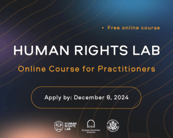 Project “Human rights literacy” is inviting participants to join the online course on human rights “Human Rights Lab: Online Course for Practitioners”