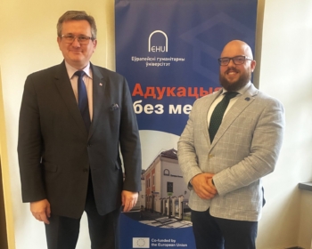 A strategic and forward-looking meeting took place between the leadership of the European Humanities University (EHU) and the Chargé d’Affaires of the Polish Embassy Grzegorz Marek Poznanski